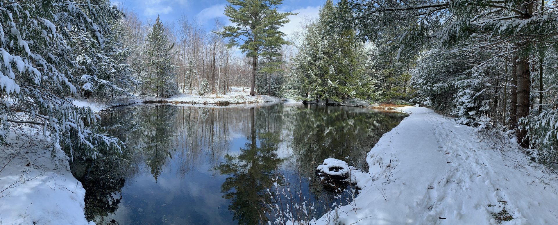 Pond with Snow